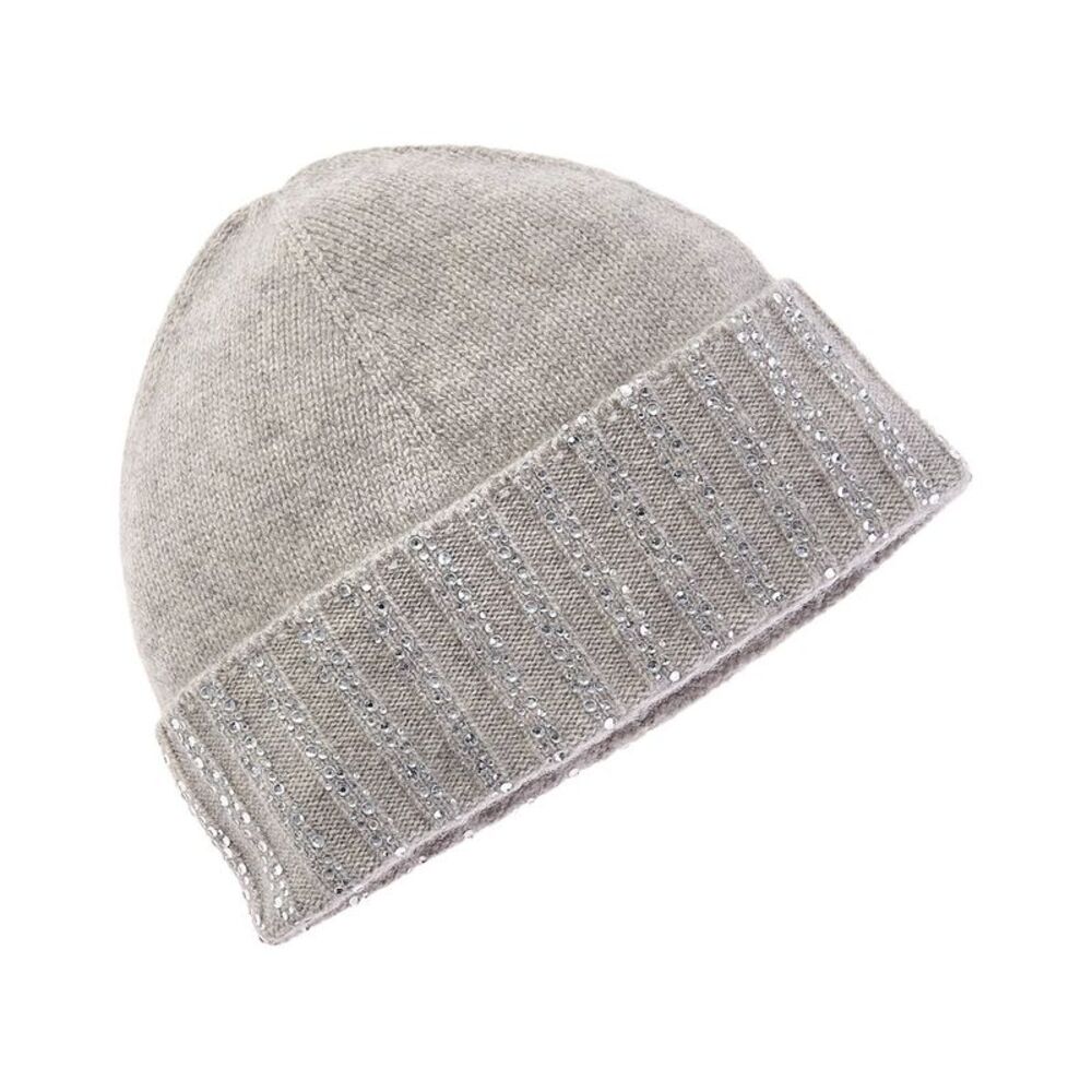 Sofiacashmere 6-Ply Cashmere Knit Hat, Grey